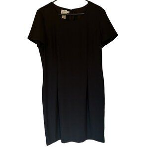VINTAGE Jacqueline Ferrar short-sleeved black midi dress sz M
